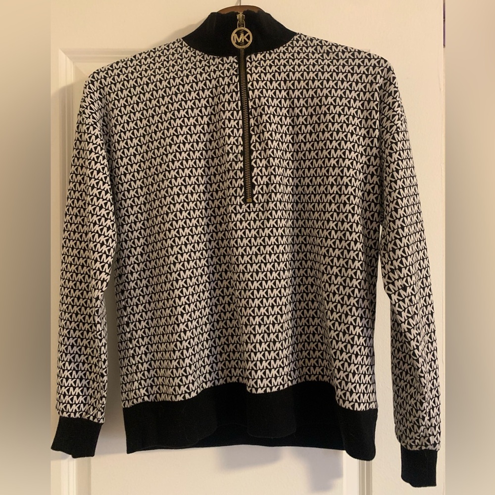 Michael Kors Monogram Black and White Pullover